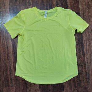 Lululemon Lightweight Stretch Running Short Sleeve Top Size 8 BRIGHT yellow